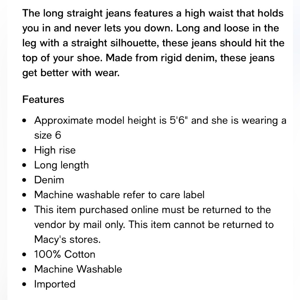 Cotton On Long Straight High Rise Light Wash Denim Jeans Size 4 - Picture 12 of 12